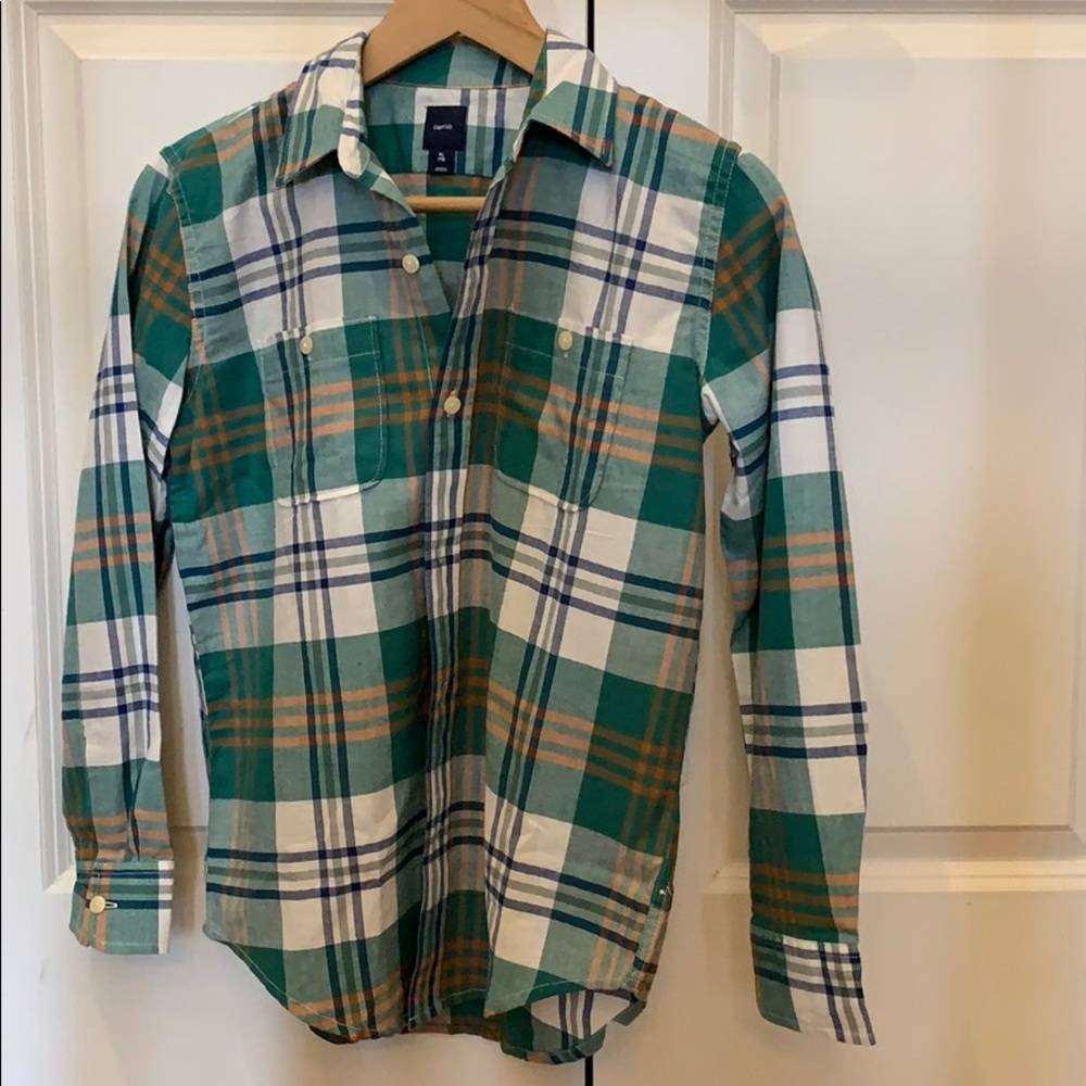 Gap kids plaid button down.